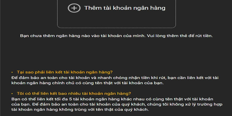 Một số quy định khi giao dịch rút tiền tại 888b