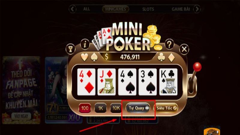 Hướng dẫn cách tham gia mini poker